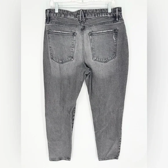 Good American Good Girlfriend High Waist Straight Leg Jeans In Black217 Sz 10/30 - Picture 9 of 12